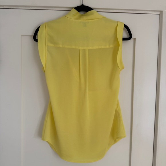 Ann Taylor Yellow Drape Neck Women's Top - Picture 2 of 3